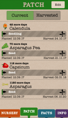 ABC veggie patch app screenshot